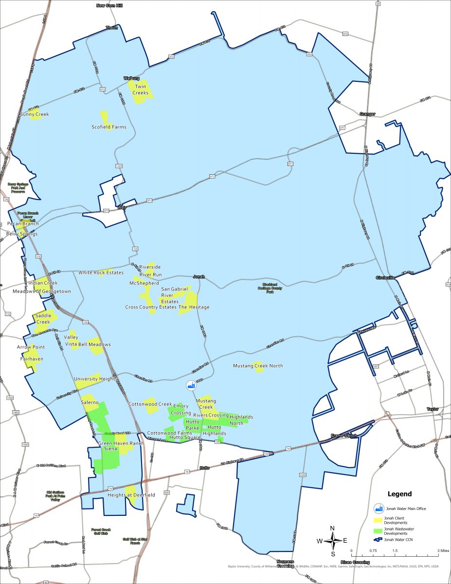 Jonah Water SUD Customer Coverage Map